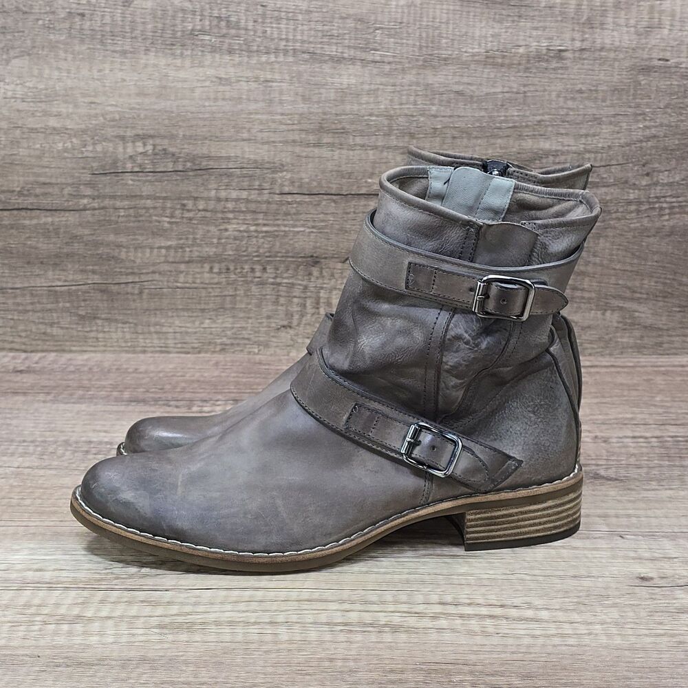 Paul Green Ally Women's Size EU 39 US 8-8.5 Brown Leather Zip Ankle Boots - Picture 3 of 9